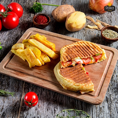 Bazlama tost+Patates